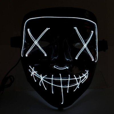 

Party LED Cold Light Flash Grimace Fluorescent Mask Festival Performance Party Glowing Masks Decoration