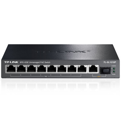 

TP-LINK SL1210P 8-port 100M POE switch 1 Gigabit 1 Gigabit fiber port