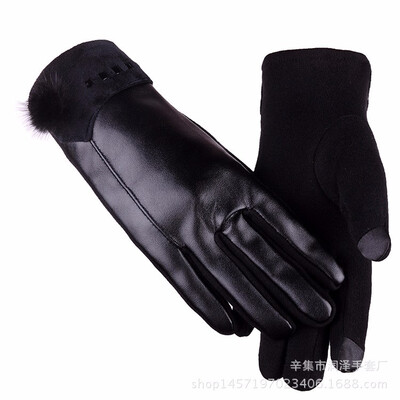 

Urban Winter Womens Warm Gloves Natural Sheepskin Making Outdoor Riding Play Mobile Phone 2018 New Discount Hot Sale