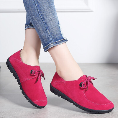 

2018 spring&autumn new peas shoes female leather casual Korean version of the flat single shoes college wind small shoes non-s