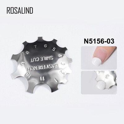 

ROSALIND 1PC French Manicure Modeling Shaping Stainless Stamping Plates For Crystal Nail Making Art Tools