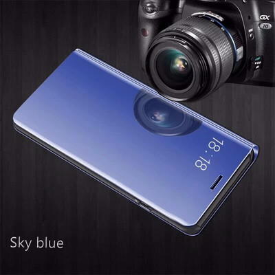 

Goowiiz Phone Case For Huawei Y5Y6Y7Y9 2018Honor 7 Play7s Play Luxury Slim Mirror Flip Shell Stand Leather Smart Cover