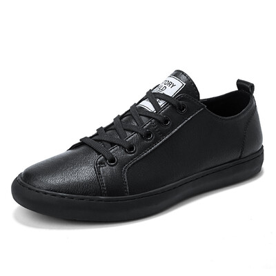 

Mens Shoes Fashion Casual Shoes Leather Lace Up Shoes For Men Breathable Light Shoes Black White Size 39-44