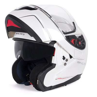 

MT HELMETS 972 motorcycle helmet double lens open face helmet winter men&women warm full face helmet electric car helmet bright white L code
