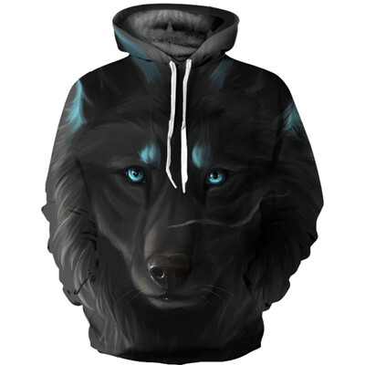 

QL-582 Mens Hoodie 3D Printed Women Pullover Sweater