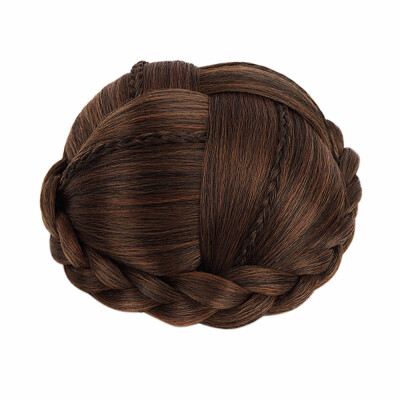 

Synthetic Hair Chignon Braided Hair Bun Extensions Clip in Hair Buns Daily Wedding Daily Chignon