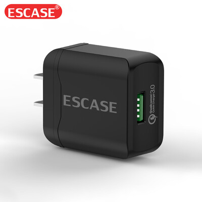 

ESCASE charger fast charge QC30 Apple charger flash charge head single port USB plug millet 8 Samsung S9 Huawei P20 OPPONEX R15QC01 black