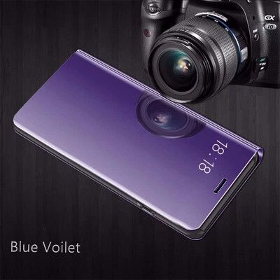 

Goowiiz Phone Case For Samsung Galaxy A5 2018A7 2018Note 8 Luxury Slim Mirror Flip Shell Stand Leather Smart Cover