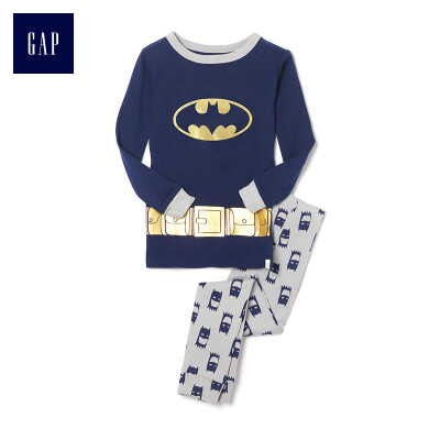 

Gap official flagship store baby boy child cotton home service suit children autumn clothes long pants 383367 navy light blue 90cm 2T