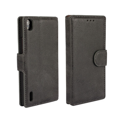 

MOONCASE "кожа Flip бумажник стиль, слот для карт памяти и назад дело прикрытия Huawei Ascend P7