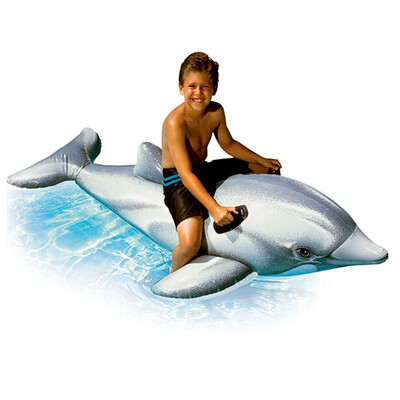 

INTEX 58535 Dolphin Mount Children Inflatable Water Mount Baby Play Water Toys 175 * 66cm