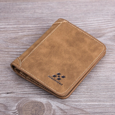 

Mens short frosted purse retro seventy percent off wallet youth multi card Fashion Wallet