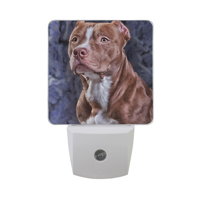 

ALAZA LED Night Light With Smart Dusk To Dawn SensorHorse Animal With Blue Background Plug In Night Light