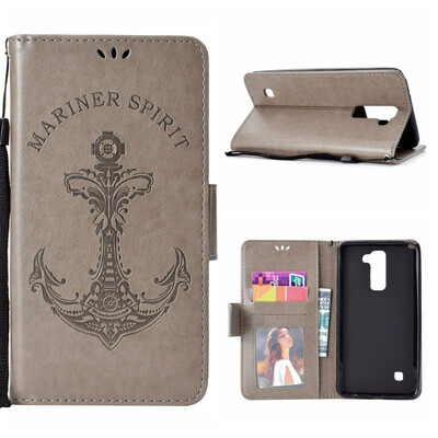 

MOONCASE Huawei P20 Pro Embossed Mermaid Anchor Leather Case - Gray