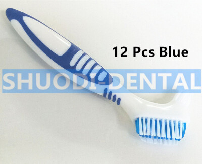 

Denture Cleaning Brush Bristles & Ergonomic Rubber Handle Dual Brush Heads False Teeth Brush Oral Care Tool Y-shape