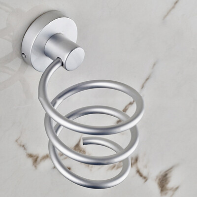

Hair Dryer Storage Organizer Rack Holder Hanger Wall Mounted Stand Bathroom Silver