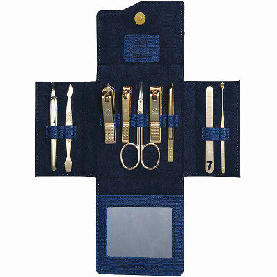 

777 Nail Knife Set Набор для зажима для ногтей 9шт NTS-1022G Blue (импорт)