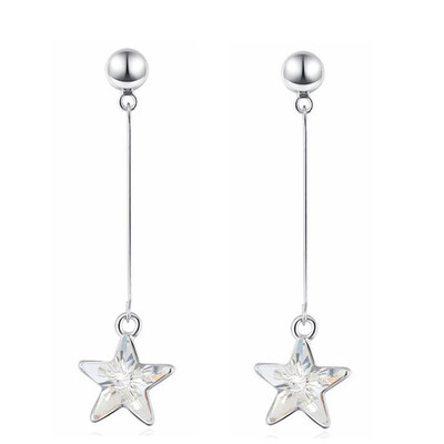 

Long Drop Earrings Jewelry For Women Crystal from Swa Star Dangle Earring Fashion Accessories 28920