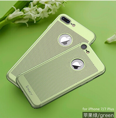 

For iPhone 7 Case Ultra Slim Grid Heat Dissipate Phone Case For iPhone 7 8 Plus Matte Hard PC Protective Cover