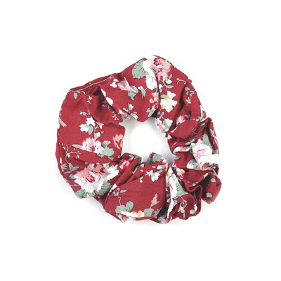 

Vintage Elastic Retro Charm Floral Cotton Scrunchies Flower Hair Ties Women Girl Hair Accessories