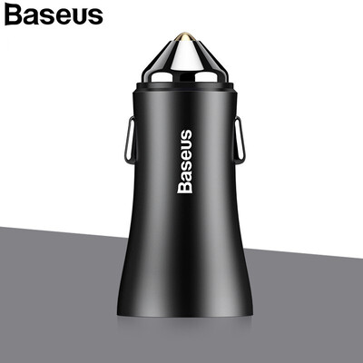 

Baseus Gold ideas Car charge cigarette lighter car charger dual USB smart car charger 24A 3 Color choose