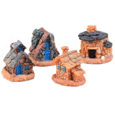 

UpperX Stone house Fairy Garden Mini Craft Cottage Landscape Decoration Random Style For DIY Resin Crafts