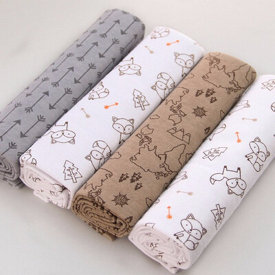 

4pcslot Newborn Baby Bed Sheet Bedding Set 76x76cm For Newborn Crib Sheets Cot Linen 100 Cotton Flannel Printing Baby Blanket