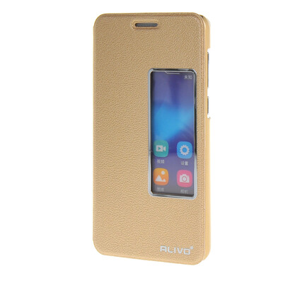 

MOONCASE Huawei Honor 6 чехол Тонкий окна Посмотреть Design Флип кожаный Кронштейн обложка чехол золото