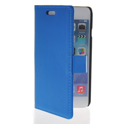 

MOONCASE Slim Leather Side Flip Wallet Card Slot Pouch Stand Back чехол для Apple iPhone 6 ( 4.7 inch ) Blue