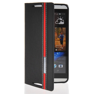 

MOONCASE Business style Leather Side Flip Wallet Card Slot Pouch Stand Back Case Cover for HTC Desire 816 Black