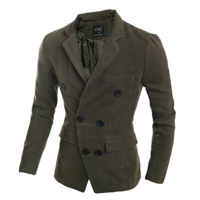 

Zogaa New Mens Wind Coat Slim Double-breasted Fashion