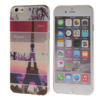 

MOONCASE Eiffel Tower Pattern Soft Silicone Gel TPU Flexible Shell Protective Case Cover for Apple iPhone 6 ( 4.7 inch ) a06