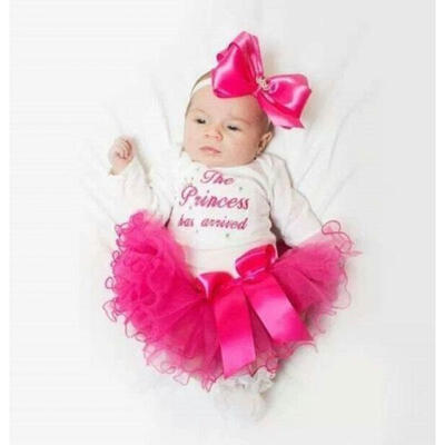 

2pcs Baby Girl Clothes Newborn Romper Bodysuit Tutu Dress Skirts Outfits Set