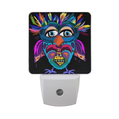 

ALAZA LED Night Light With Smart Dusk To Dawn SensorOwl Purple Plug In Night Light