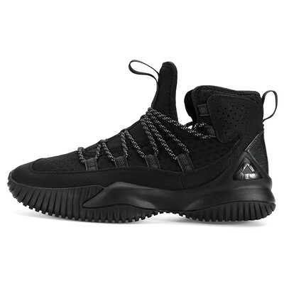 

PEAK mens shoes basketball shoes non-slip wear-resistant shock absorption comfort field cement boots sneakers DA830551 black 39 yards
