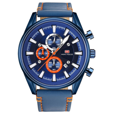 

BOFUTE Male Watches Sports Watch Quartz Movement Calendar Luminous Waterproof Genuine Leather Strap 0083G