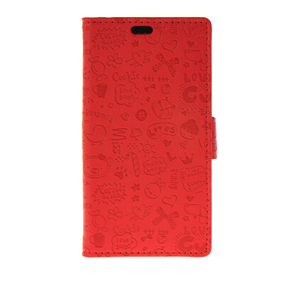 

MOONCASE Cute Little Witch Leather Side Flip Wallet Card Holder Stand Pouch ЧЕХОЛ ДЛЯ Sony Xperia M4 Aqua Red