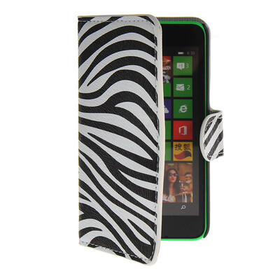 

MOONCASE Zebra style Leather Side Flip Wallet Card Slot Stand Pouch чехол для Nokia Lumia 630