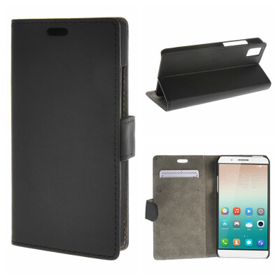 

MOONCASE ЧЕХОЛ ДЛЯ Huawei Honor 7i Premium PU Flip Leather Wallet Card Holder Bracket Back Pouch Black 01