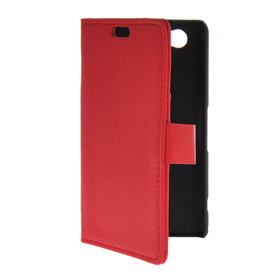 

MOONCASE Slim Leather Flip Wallet Card Pouch with Kickstand Shell Back ЧЕХОЛ ДЛЯ Sony Xperia A2 Red