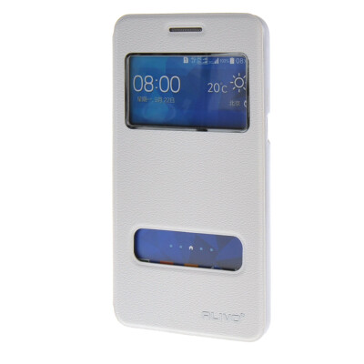 

MOONCASE Samsung Galaxy Grand Prime G5308W G530 Case Double Window View Leather Flip Bracket Back Case Cover White