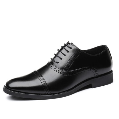 

JUQI Business Men Oxford Genuine Leather Shoes