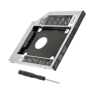 

25" SATA Aluminum 2nd Hard Disk Drive SSD HDD Caddy Adapter bay for HP Compaq 6530b 6535b 6730b 6730b Probook 6445b 6450b 6455b