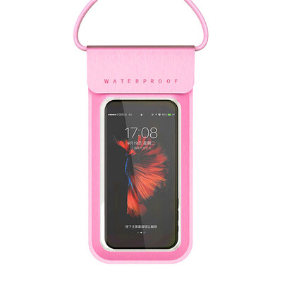 

KOOLIFE mobile phone waterproof bag sealed drifting diving swimming hot spring camera phone bag waterproof rainproof touch screen waterproof cover for 6 inch screen below mobile phone - pink