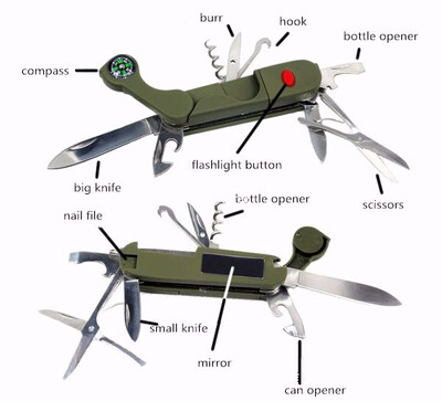 

CHACHEKA Swiss Multifunction Folding Knife Stainless Steel Portable Army Knives Hunting Outdoor Camping Survival EDC Pocket Tool
