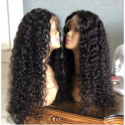 

9A Lace Front Human Hair Wigs Afro Curly Brazilian Virgin Hair Wigs with Baby Hair Pre Plucked 130 Density Wigs for Women