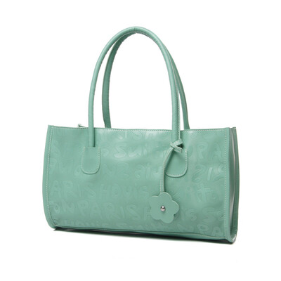

Candy color women handbags brand leather shoulder bag Letter Embossed high quality tote bags designer Embossing women's handbags bags
