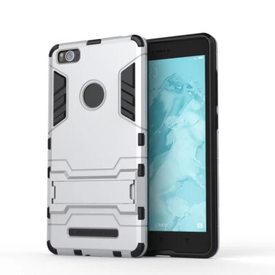 

For Xiaomi Mi4i Mi 4i 4C M4i Hard Silicone+PC Hybrid Iron Man Combo Armor Shield 3D Case For Xiaomi 4C Stand Back Cover Housing