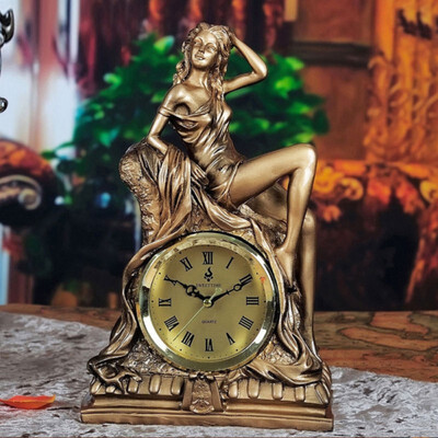 

Resin table clock Desktop decoration Western womens watch