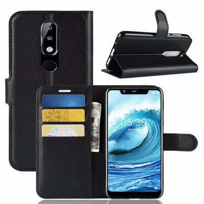 

for Nokia 51 Plus X5 WIERSS Wallet Phone Case for Nokia 51 Flip Leather Cover Case Fundas Capa Coque Etui